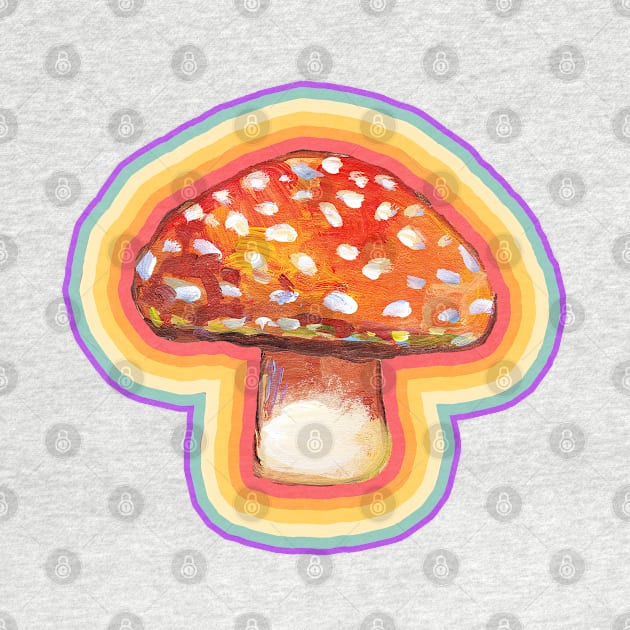 Psychedelic Amanita Muscaria Mushroom Pattern by Robert Phelps by RobertPhelpsArt